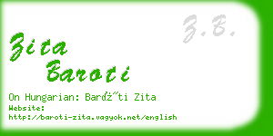 zita baroti business card